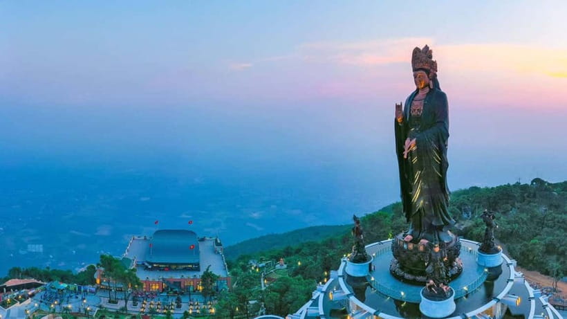 From Ho Chi Minh: Black Virgin Mountain& Cao Dai Temple tour - Black Lady Mountain: cable car views and a bronze Buddha moment