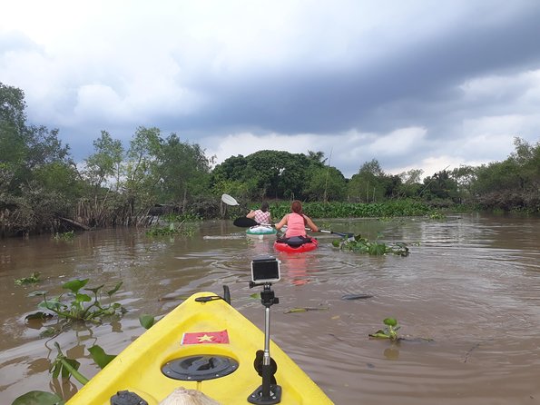 Full Day Experience Mekong River Life By Kayak & Boat. - Cai Be Floating Market: boat views and seasonal fruit stops