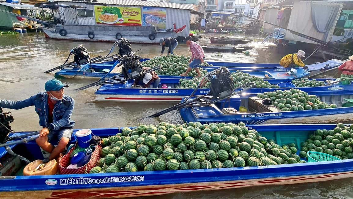 HCMC: Mekong Delta 2-Days My Tho–Ben Tre & Cai Rang Market - Day 2: Dawn Cai Rang Floating Market and Boat-First Views