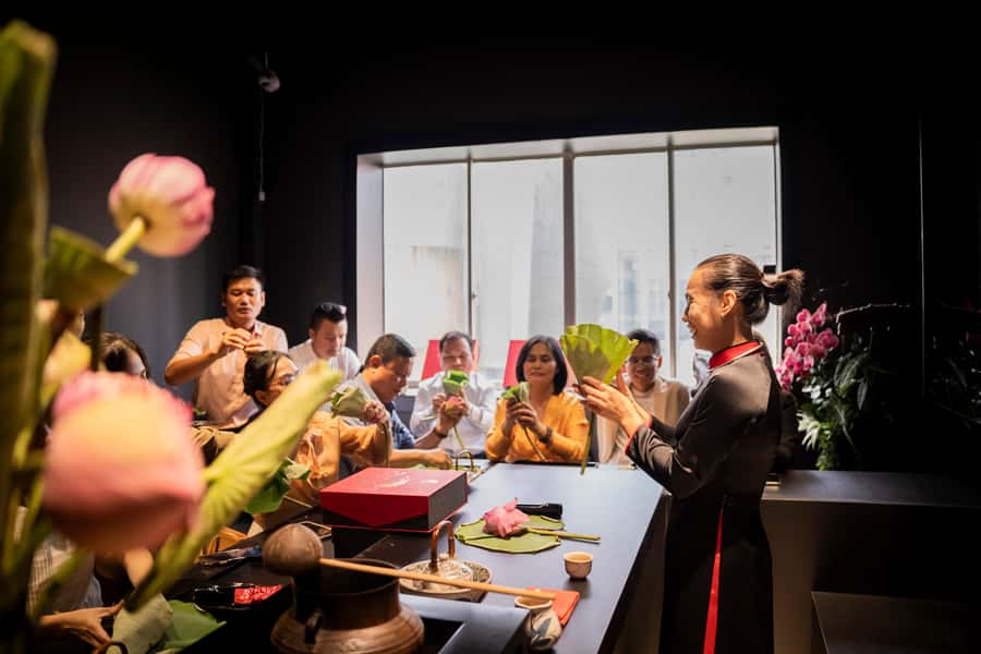 Ho Chi Minh City: Vietnamese Lotus Tea Culture Experience - Part 4: Your hands-on keepsake—insert tea leaves into a real lotus flower