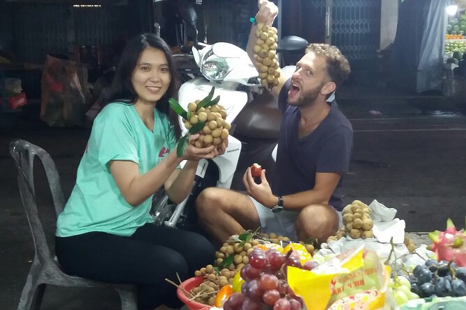 Ho Chi Minh - Vietnamese Vegan Food Experience By Scooter - Floating market by coffee boat: sugarcane and coconut on the water