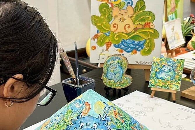 Paint & Personalize a Vietnamese Non La with B/S Art Studio topic - Timing: About 2.5 Hours of Workshop, Then Your Day Opens Up
