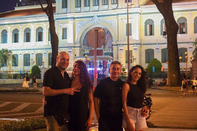 Private Discover Saigon Hidden Spots on Night Motorbike Adventure - District 3 Tribute Site: A Serious Stop in a Night Tour