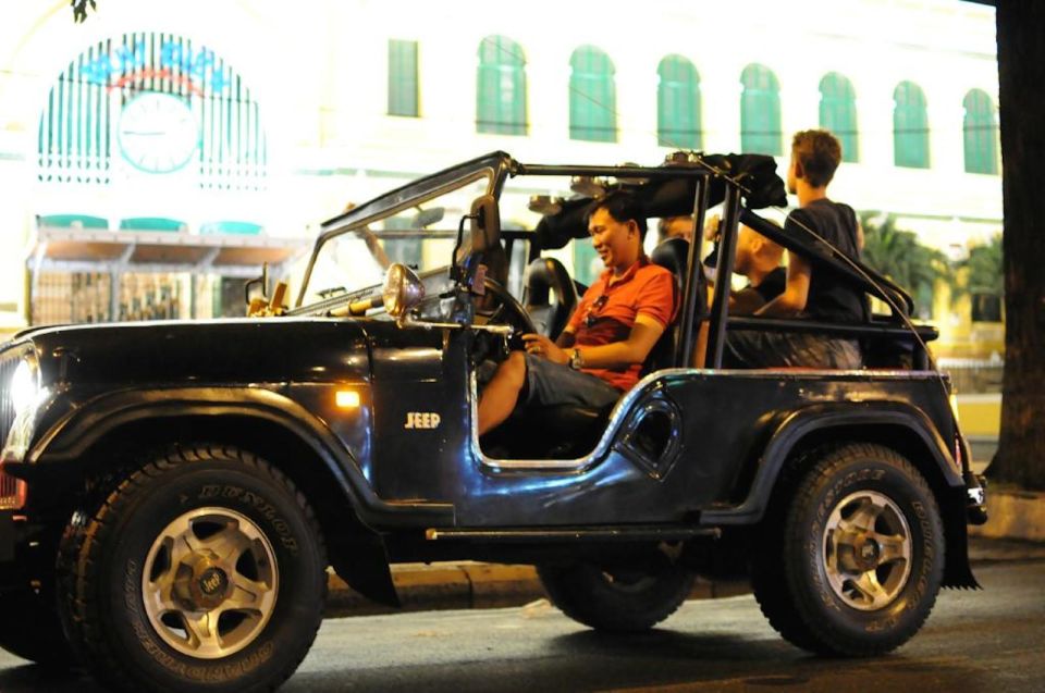 Private Jeep Tour Saigon by Night & Cruise Dinner with Music - A private Jeep night ride that sets the tone fast