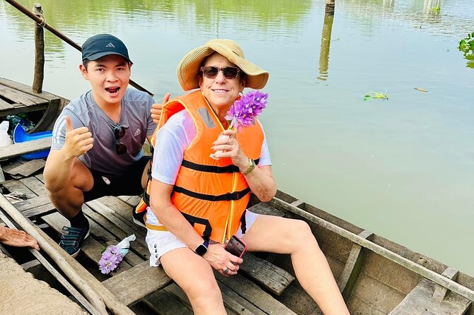 Tan Lap Floating Village Authentic Mekong Delta Nature Tour - Machine boat cruising through the melaleuca forest